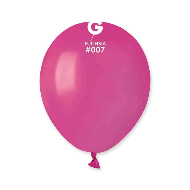 Gemar - 5" Fuchsia Latex Balloons #007 (100pcs) - SKU:50714 - UPC:8021886050714 - Party Expo