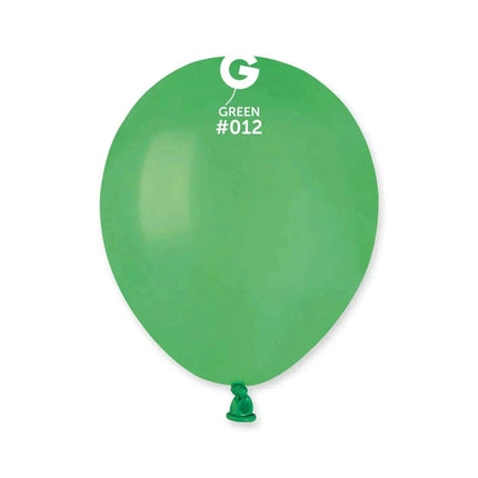 Gemar - 5" Green Latex Balloons #012 (100pcs) - SKU:051216 - UPC:8021886051216 - Party Expo