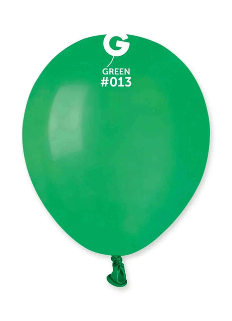 Gemar - 5" Green Latex Balloons #013 (100pcs) - SKU:051315 (#013) - UPC:8021886051315 - Party Expo