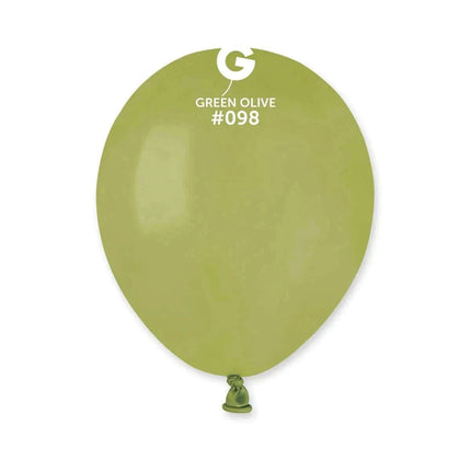 Gemar - 5" Green Olive Latex Balloons #098 (100pcs) - SKU:059816 - UPC:8021886059816 - Party Expo