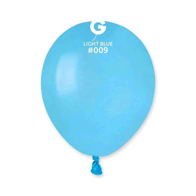 Gemar - 5" Light Blue Latex Balloons #009 (100pcs) - SKU:050912 - UPC:8021886050912 - Party Expo