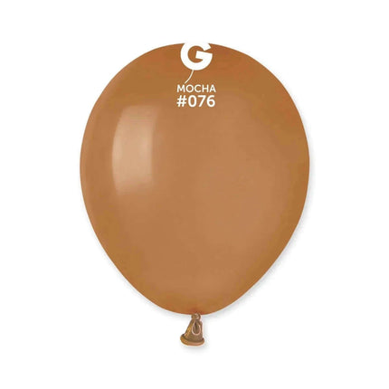 Gemar - 5" Mocha Latex Balloons #076 (100pcs) - SKU:057614 - UPC:8021886057614 - Party Expo