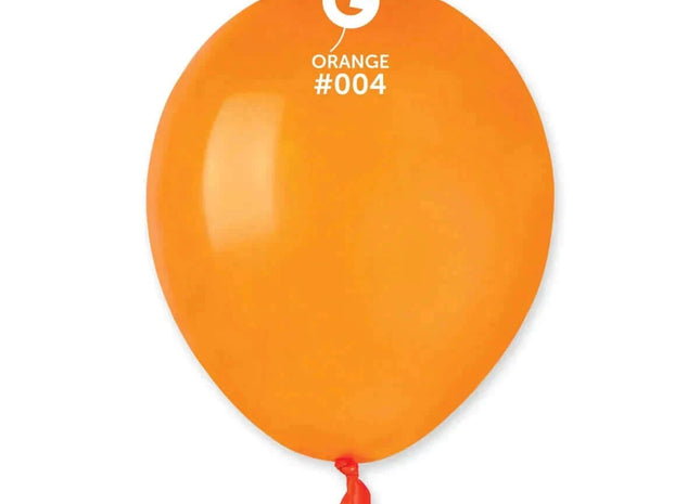Gemar - 5" Orange Latex Balloons #004 (100pcs) - SKU:050417 - UPC:8021886050417 - Party Expo