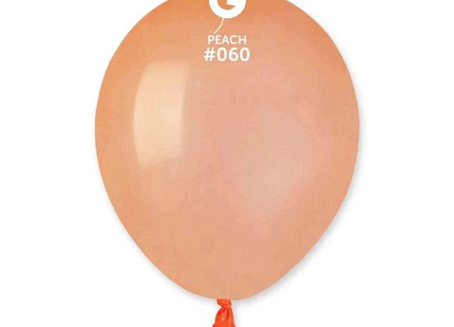 Gemar - 5" Peach Latex Balloons #060 (100pcs) - SKU:056013 - UPC:8021886056013 - Party Expo