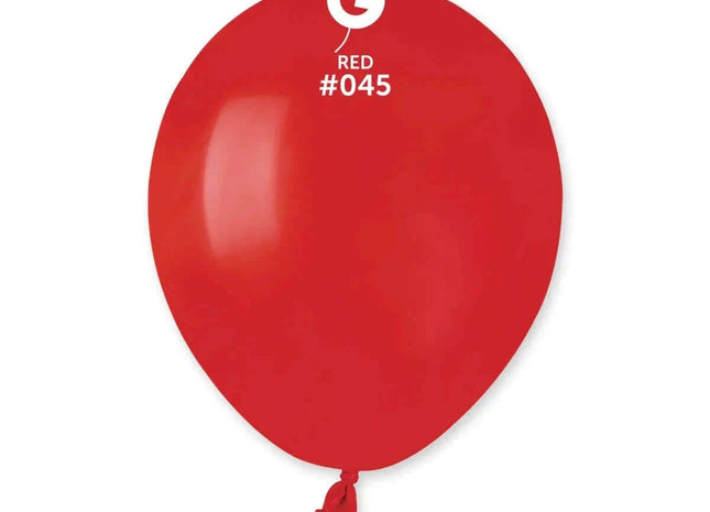 Gemar - 5" Red Latex Balloons #045 (100pcs) - SKU:054514 - UPC:8021886054514 - Party Expo