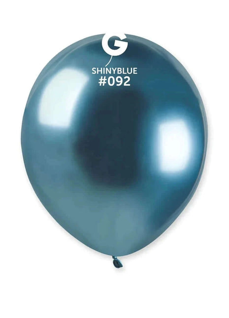 Gemar - 5" Shiny Blue Latex Balloons #092 (50pcs) - SKU:059205 - UPC:8021886059205 - Party Expo