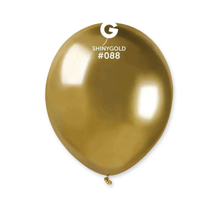 Gemar - 5" Shiny Gold Latex Balloons #088 (50pcs) - Party Expo