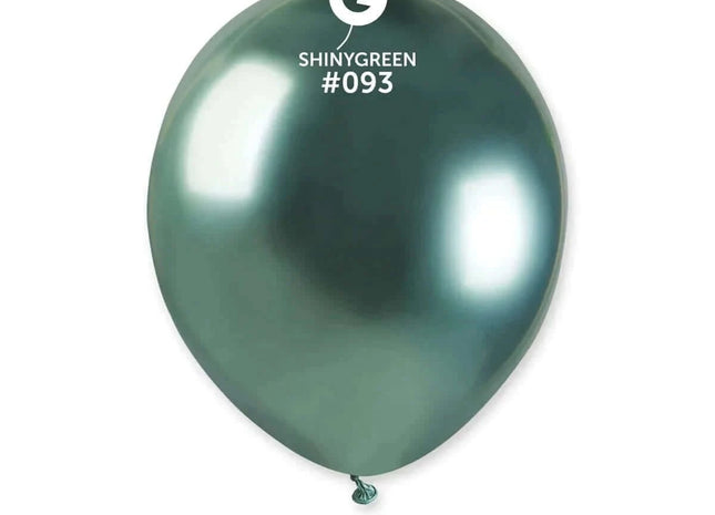 Gemar - 5" Shiny Green Latex Balloons #093 (50pcs) - SKU:059304 - UPC:8021886059304 - Party Expo
