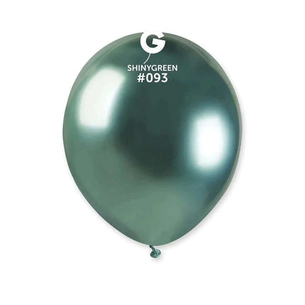Gemar - 5" Shiny Green Latex Balloons #093 (50pcs) - SKU:059304 - UPC:8021886059304 - Party Expo