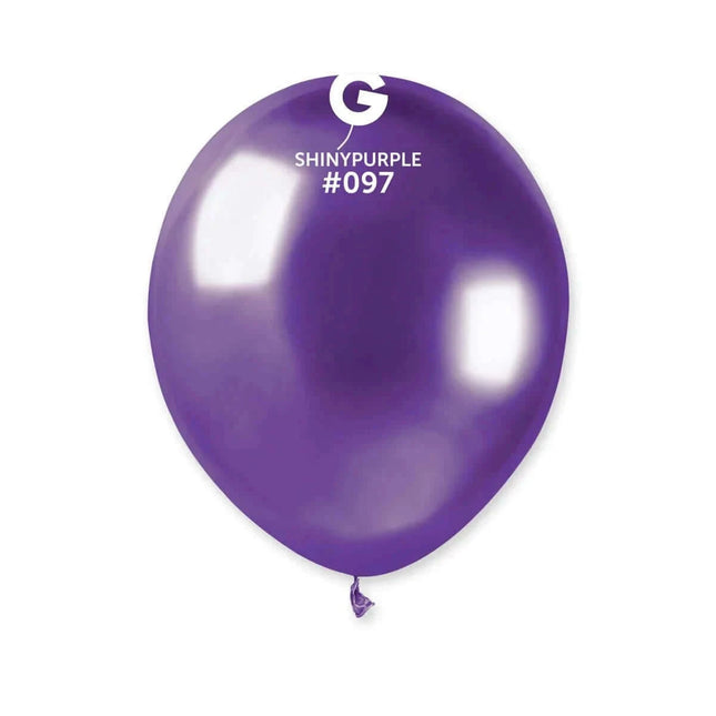 Gemar - 5" Shiny Purple Latex Balloons #097 (50pcs) - SKU:059700 - UPC:8021886059700 - Party Expo