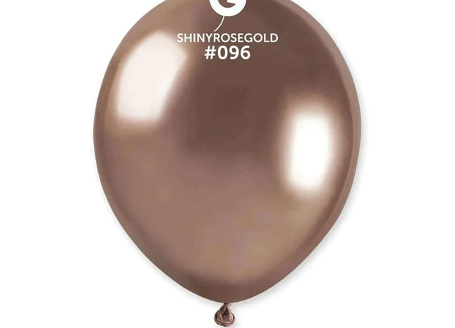 Gemar - 5" Shiny Rose Gold Latex Balloons #096 (50pcs) - SKU:059601 - UPC:8021886059601 - Party Expo