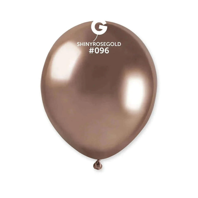 Gemar - 5" Shiny Rose Gold Latex Balloons #096 (50pcs) - SKU:059601 - UPC:8021886059601 - Party Expo