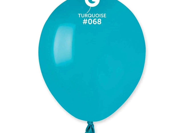 Gemar - 5" Turquoise Latex Balloons #068 (100pcs) - SKU:056815 - UPC:8021886056815 - Party Expo