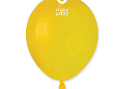 Gemar - 5" Yellow Latex Balloons #002 (100pcs) - SKU:050219 - UPC:8021886050219 - Party Expo
