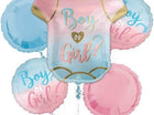 Gender Reveal - Baby Shower Mylar Balloon Bouquet - SKU:428338 - UPC:026635428330 - Party Expo