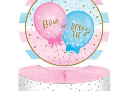 Gender Reveal - Balloon Print Honeycomb Shaped Centerpiece - SKU:336685 - UPC:039938567699 - Party Expo