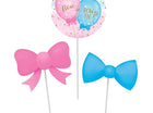 Gender Reveal - Balloon Print Centerpiece Sticks (3pcs) - SKU:336684 - UPC:039938567682 - Party Expo