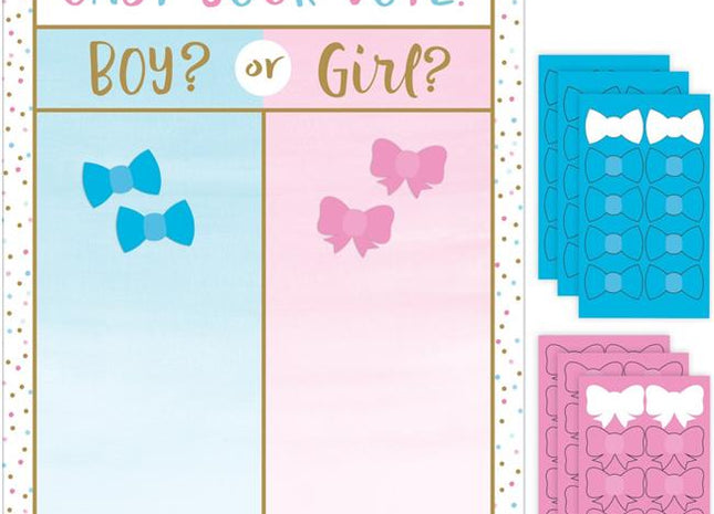 Gender Reveal - "Cast Your Vote" Party Game - SKU:336683 - UPC:039938567675 - Party Expo