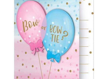 Gender Reveal - Balloon Print Invitations - SKU:336688 - UPC:039938567729 - Party Expo