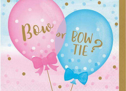 Gender Reveal - Balloon Print Lunch Napkins (16ct) - SKU:336066 - UPC:039938557614 - Party Expo
