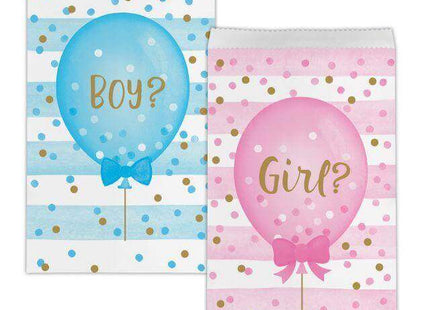 Gender Reveal - Balloon Print Paper Treat Bag - SKU:336689 - UPC:039938567736 - Party Expo