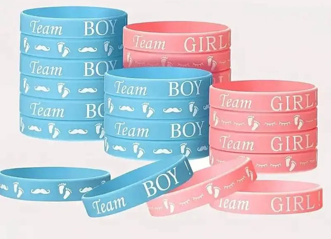 Gender Reveal - Bracelets (8pcs) - SKU: - UPC:247768579724 - Party Expo