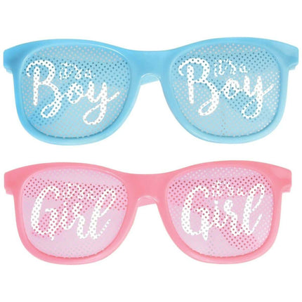 Gender Reveal - "Girl or Boy" Glasses (10ct) - SKU:2500026 - UPC:192937216064 - Party Expo