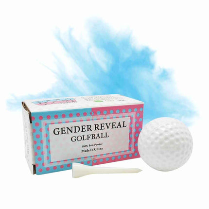 Gender Reveal - Blue Powder-Filled Golf Ball (2ct) - SKU:BP-1102 - UPC:099996000545 - Party Expo