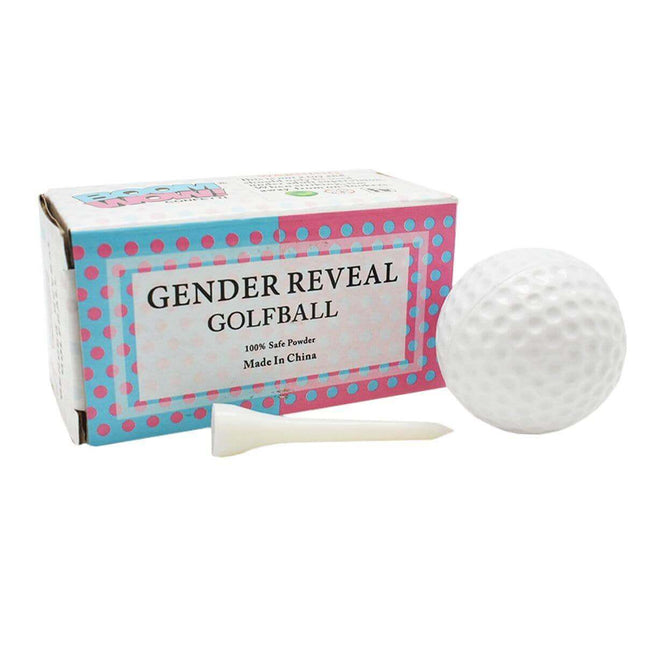 Gender Reveal - Blue Powder-Filled Golf Ball (2ct) - SKU:BP-1102 - UPC:099996000545 - Party Expo