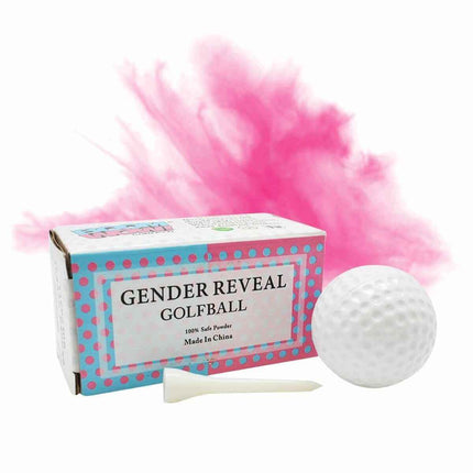 Gender Reveal - Pink Powder-Filled Golf Ball (2ct) - SKU:BP-1102G - UPC:099996001139 - Party Expo