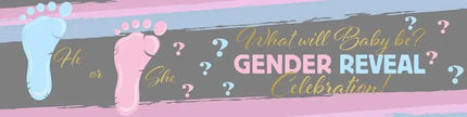 Gender Reveal - What Will Baby Be? Banner #22 - (4'x1') - SKU:SB019 - UPC:6240900~17~24677705~0 - Party Expo