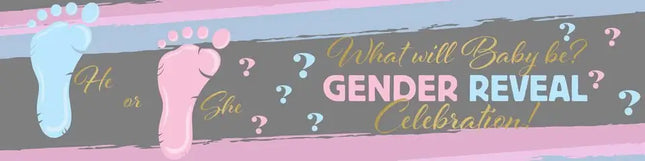 Gender Reveal - What Will Baby Be? Banner #22 - (4'x1') - SKU:SB019 - UPC:6240900~17~24677705~0 - Party Expo