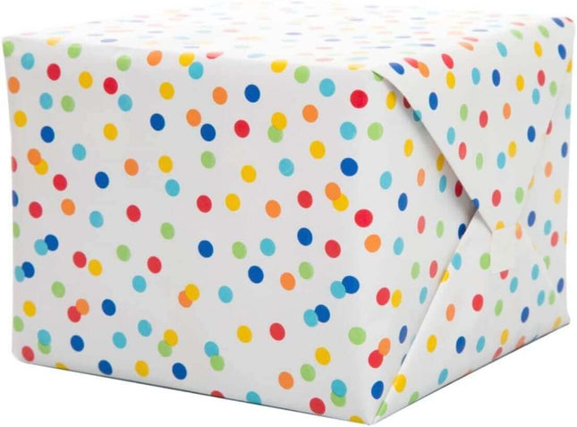 Gift Wrapping Paper - Rainbow Polka Dots - SKU:58259 - UPC:011179582594 - Party Expo