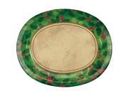 Gilded Holly Oval Platter - SKU:325169 - UPC:039938424602 - Party Expo