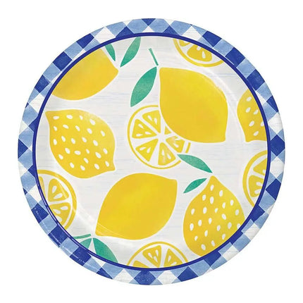 Gingham Lemonade 7" Plate Party Expo  