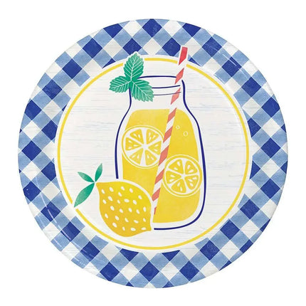 Gingham Lemonade 9" Plate Party Expo  