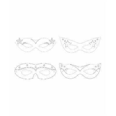 Girl Superhero Color-Your-Own Mask - SKU:332407 - UPC:039938511135 - Party Expo