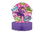 Girl Superhero Honeycomb Shape Centerpiece - SKU:332398 - UPC:039938511043 - Party Expo