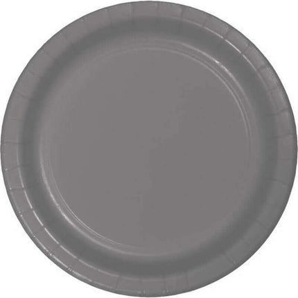 7" Glamour Gray Plates (24ct) - SKU:339645 - UPC:039938615581 - Party Expo