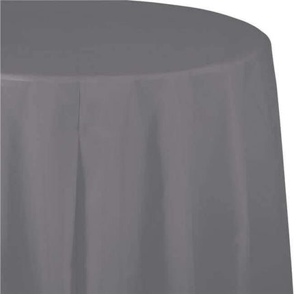 Glamour Gray Octy Round Table Cover - SKU:339644 - UPC:039938615574 - Party Expo