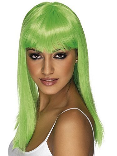 Glamourama Wig, Neon Green - SKU:42159 - UPC:5020570421598 - Party Expo