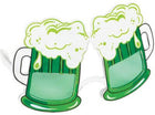 Glasses Green Beer - SKU:250914 - UPC:192937002445 - Party Expo