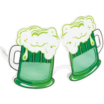 Glasses Green Beer - SKU:250914 - UPC:192937002445 - Party Expo