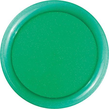 Glitter Green Plastic Tray - SKU:325475 - UPC:039938427771 - Party Expo