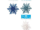 Glitter Snowflake Ornaments - SKU:XO3181 - UPC:677916863205 - Party Expo