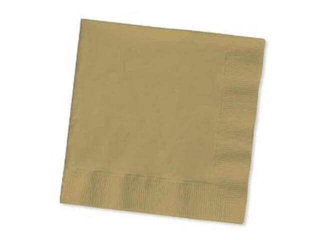 Glittering Gold Lunch Napkins - SKU:583276B - UPC:073525825052 - Party Expo