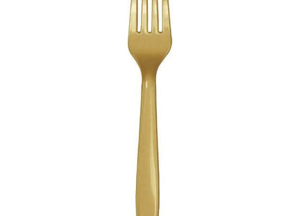 Glittering Gold Plastic Forks - SKU:010473- - UPC:073525182988 - Party Expo