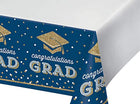 Glittering Grad Tablecover - Gold, Navy, and White (54