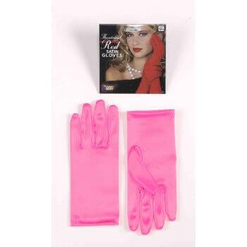 Gloves-Pink 9" Satin - SKU:67657 - UPC:721773676574 - Party Expo