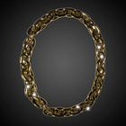 Gold 36 Link Light Up Metallic Chain Necklace - SKU:LIT496-EA - UPC:716148574968 - Party Expo